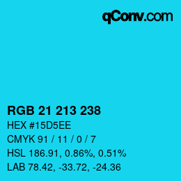 Color code: RGB 21 213 238 | qconv.com