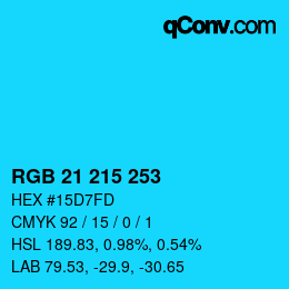 Color code: RGB 21 215 253 | qconv.com