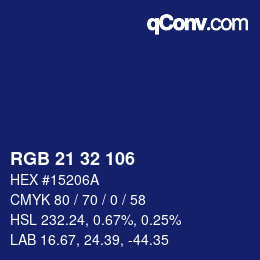 Color code: RGB 21 32 106 | qconv.com