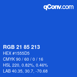 Color code: RGB 21 85 213 | qconv.com