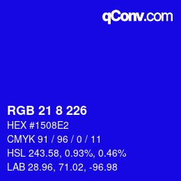 Color code: RGB 21 8 226 | qconv.com