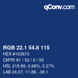 Color code: RGB 22.1 54.8 115 | qconv.com
