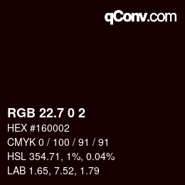 カラーコード: RGB 22.7 0 2 | qconv.com