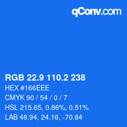Color code: RGB 22.9 110.2 238 | qconv.com
