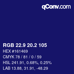 カラーコード: RGB 22.9 20.2 105 | qconv.com
