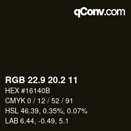 Color code: RGB 22.9 20.2 11 | qconv.com
