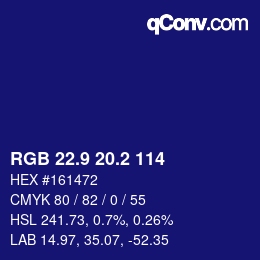 カラーコード: RGB 22.9 20.2 114 | qconv.com