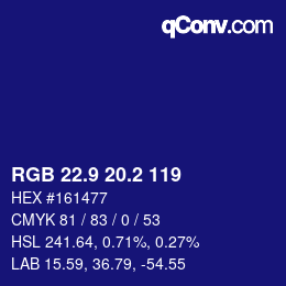 カラーコード: RGB 22.9 20.2 119 | qconv.com