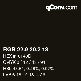 Color code: RGB 22.9 20.2 13 | qconv.com