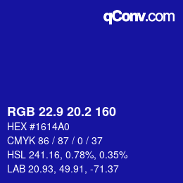 カラーコード: RGB 22.9 20.2 160 | qconv.com