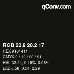 Color code: RGB 22.9 20.2 17 | qconv.com