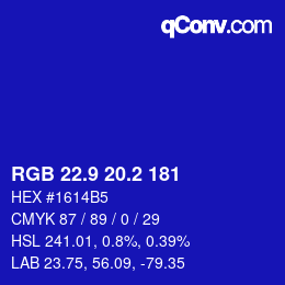 カラーコード: RGB 22.9 20.2 181 | qconv.com