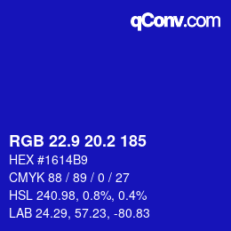 カラーコード: RGB 22.9 20.2 185 | qconv.com
