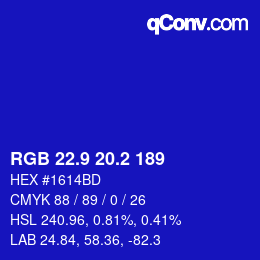 カラーコード: RGB 22.9 20.2 189 | qconv.com