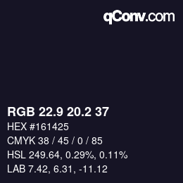 Color code: RGB 22.9 20.2 37 | qconv.com