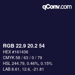 Color code: RGB 22.9 20.2 54 | qconv.com
