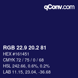 Color code: RGB 22.9 20.2 81 | qconv.com