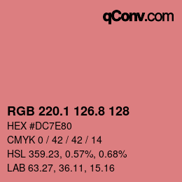 Color code: RGB 220.1 126.8 128 | qconv.com