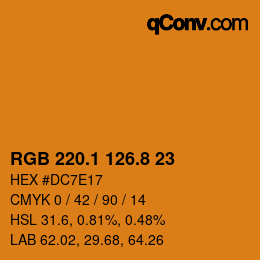 Color code: RGB 220.1 126.8 23 | qconv.com