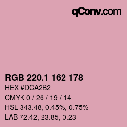 カラーコード: RGB 220.1 162 178 | qconv.com