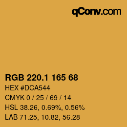カラーコード: RGB 220.1 165 68 | qconv.com