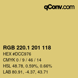 カラーコード: RGB 220.1 201 118 | qconv.com