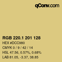 カラーコード: RGB 220.1 201 128 | qconv.com