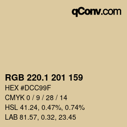 カラーコード: RGB 220.1 201 159 | qconv.com