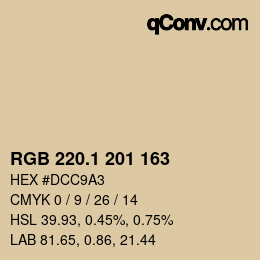 カラーコード: RGB 220.1 201 163 | qconv.com