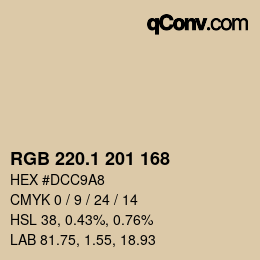 Color code: RGB 220.1 201 168 | qconv.com