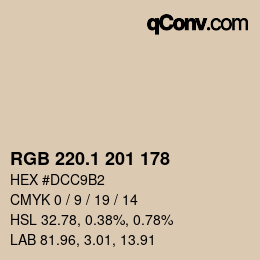 Color code: RGB 220.1 201 178 | qconv.com