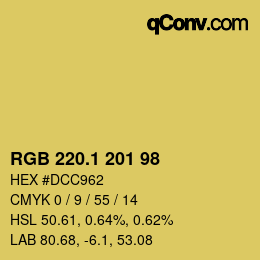 カラーコード: RGB 220.1 201 98 | qconv.com