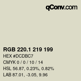 カラーコード: RGB 220.1 219 199 | qconv.com