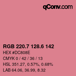 カラーコード: RGB 220.7 128.6 142 | qconv.com