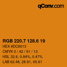 カラーコード: RGB 220.7 128.6 19 | qconv.com