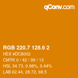 カラーコード: RGB 220.7 128.6 2 | qconv.com