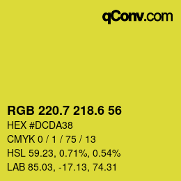 カラーコード: RGB 220.7 218.6 56 | qconv.com