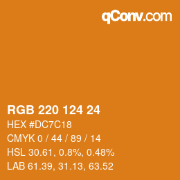 Código de color: RGB 220 124 24 | qconv.com