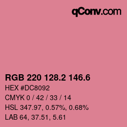 カラーコード: RGB 220 128.2 146.6 | qconv.com