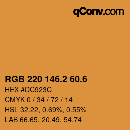 カラーコード: RGB 220 146.2 60.6 | qconv.com