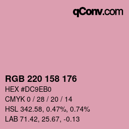 Farbcode: RGB 220 158 176 | qconv.com