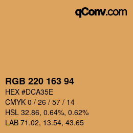 Color code: RGB 220 163 94 | qconv.com