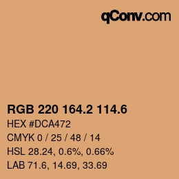 カラーコード: RGB 220 164.2 114.6 | qconv.com