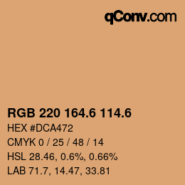 カラーコード: RGB 220 164.6 114.6 | qconv.com