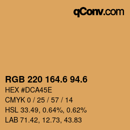 カラーコード: RGB 220 164.6 94.6 | qconv.com