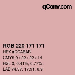 Color code: RGB 220 171 171 | qconv.com