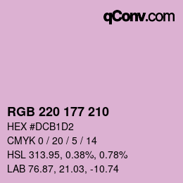 Farbcode: RGB 220 177 210 | qconv.com