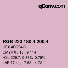 カラーコード: RGB 220 180.4 200.4 | qconv.com