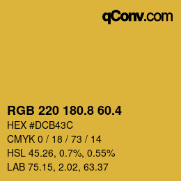 カラーコード: RGB 220 180.8 60.4 | qconv.com