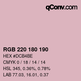 Código de color: RGB 220 180 190 | qconv.com